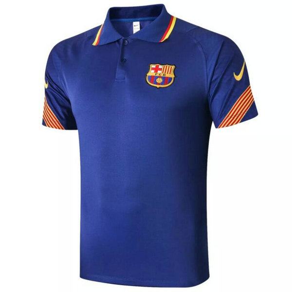 Camisetas del polo Barcelona Azul-1 2020-2021