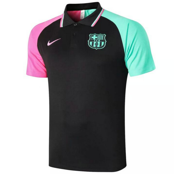 Camisetas del polo Barcelona negro-2 2020-2021