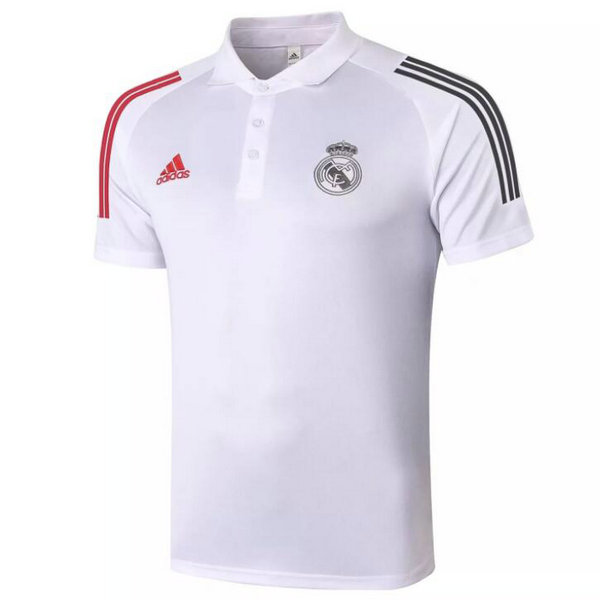 Camisetas del polo Real Madrid blanco 2020-2021