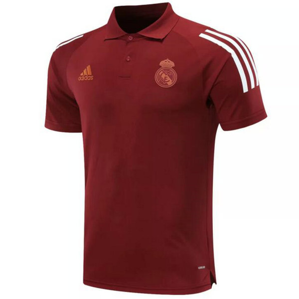 Camisetas del polo Real Madrid rojo 2020-2021